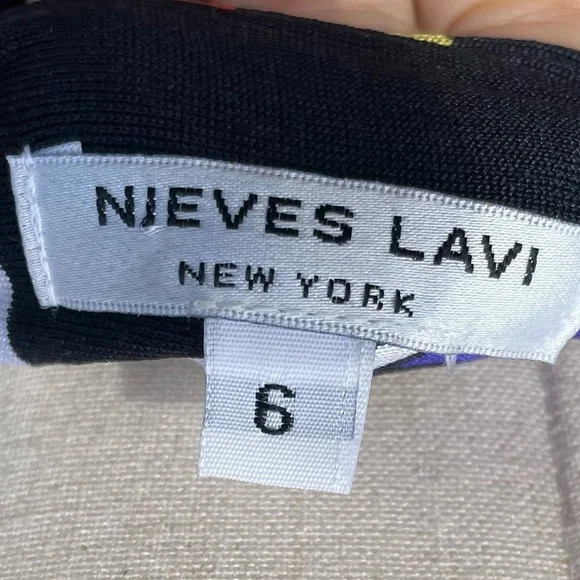 Nieves Lavi Colorful Floral Halter Wrap Dress. - Picture 5 of 8